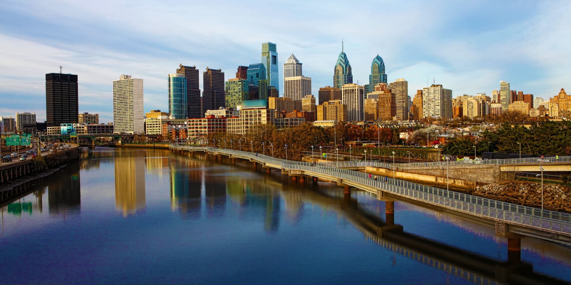 view across the center of Philadelphia