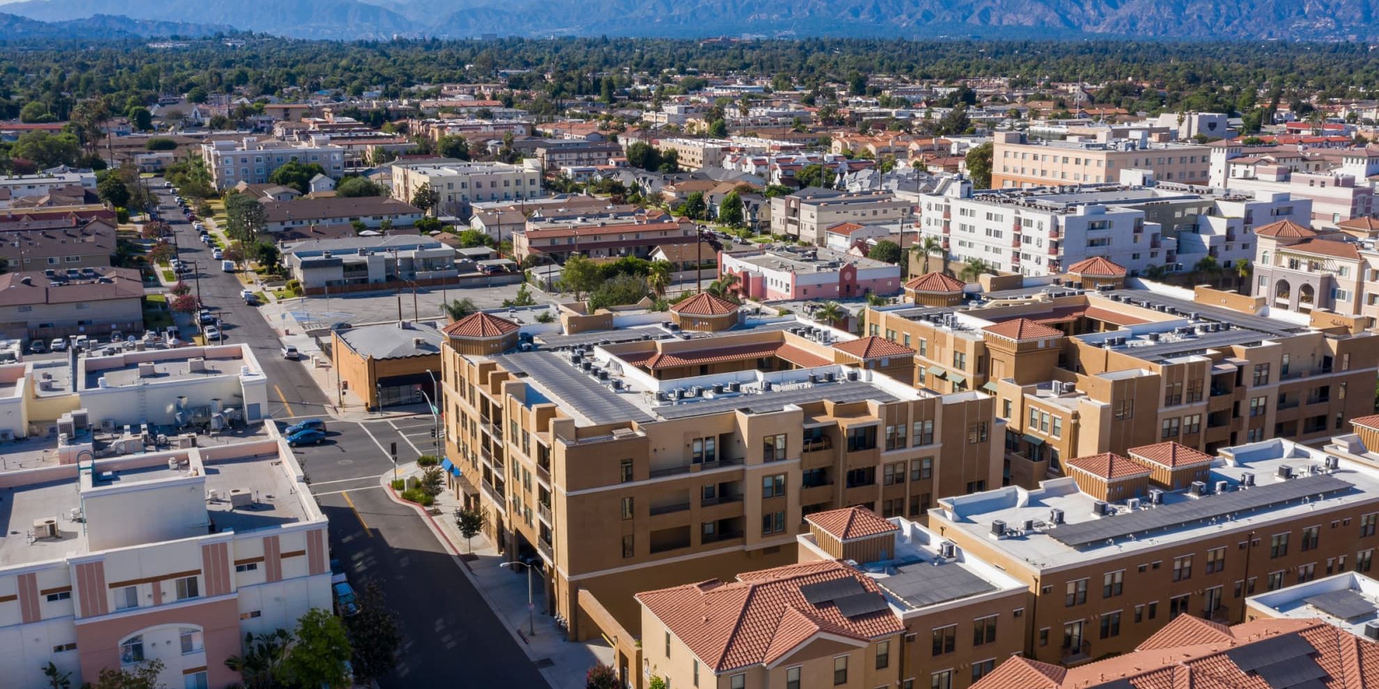 alhambra california aerial view
