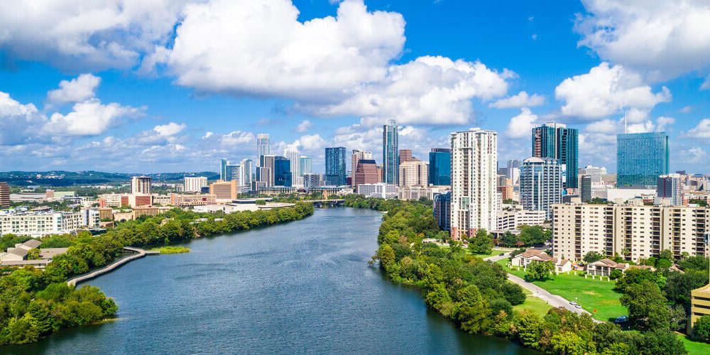 austin ladybird lake downtown skyline