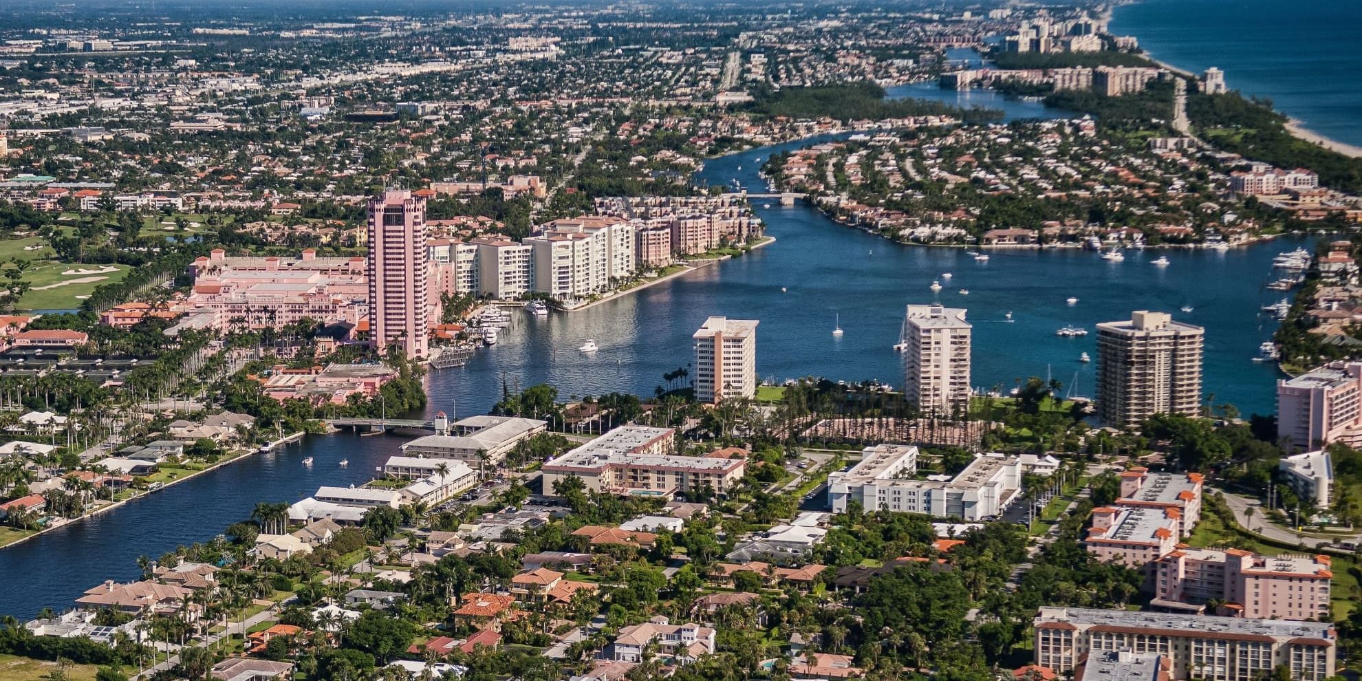 Boca Raton Florida aerial view