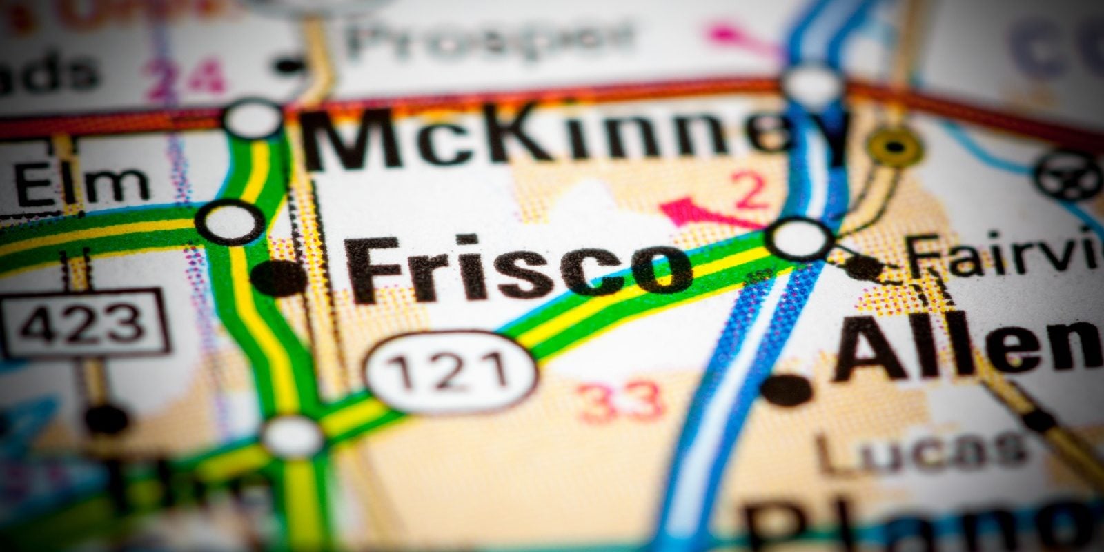 map detail of friso texas location
