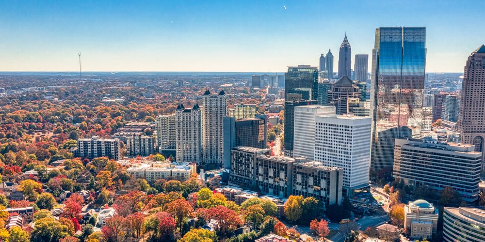 greater atlanta office space property aerial
