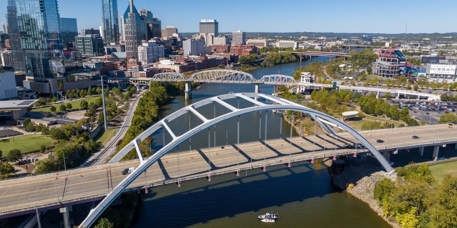 nashville tennessee aerial panoramic view of the region