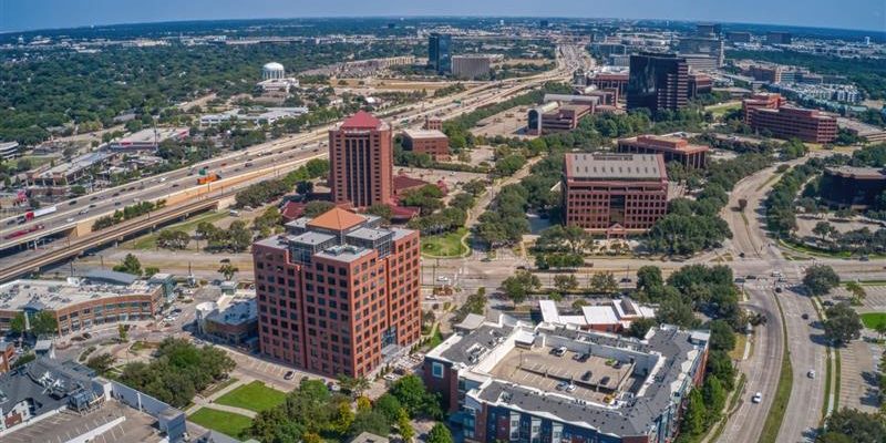 aerial panoramic view of Dallas-Fort Worth submarket Richardson, Texas
