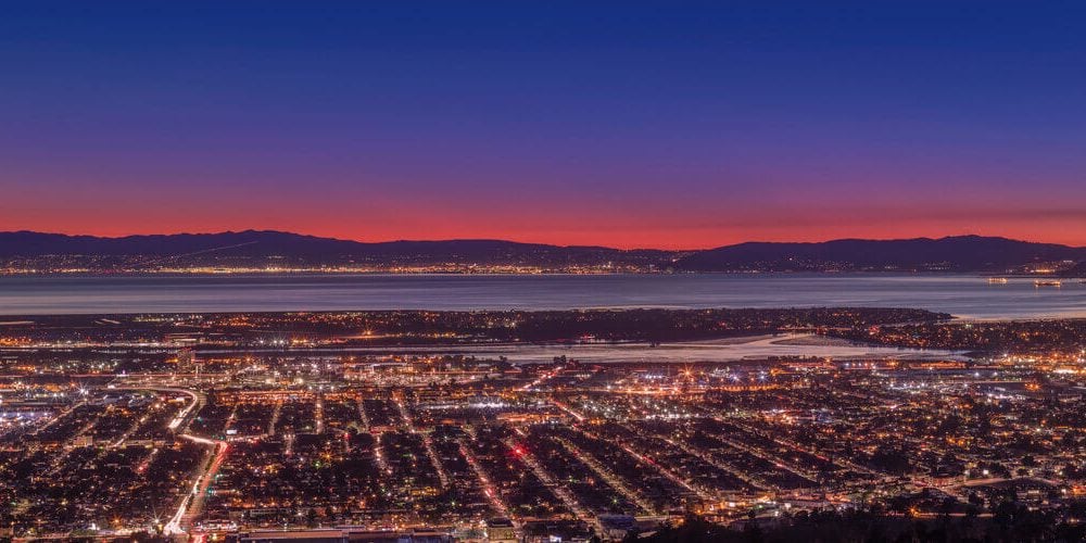 Aerial view of the San Francisco Bay Area