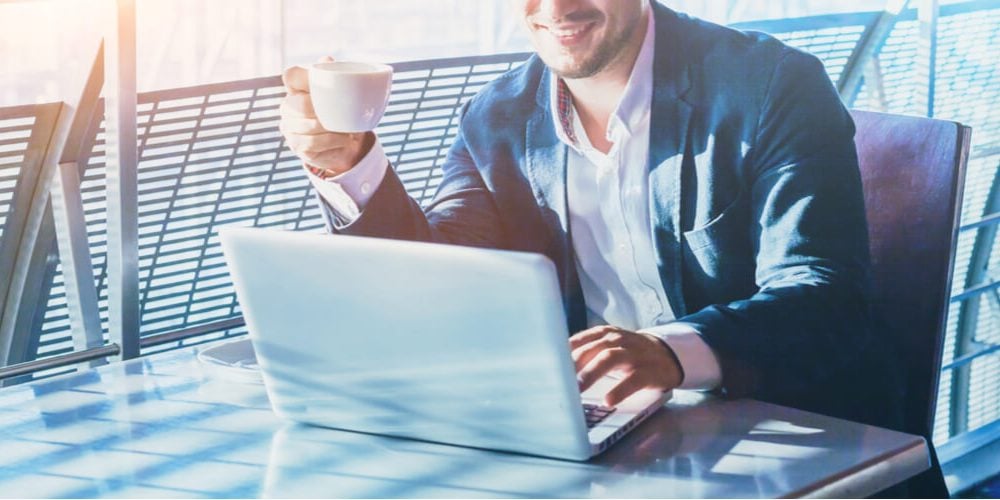 business man at laptop