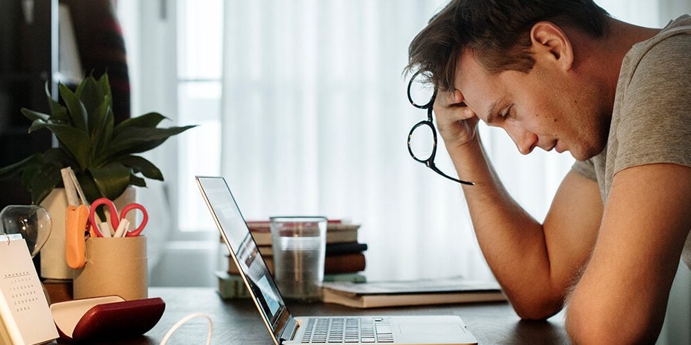 stressed freelancer