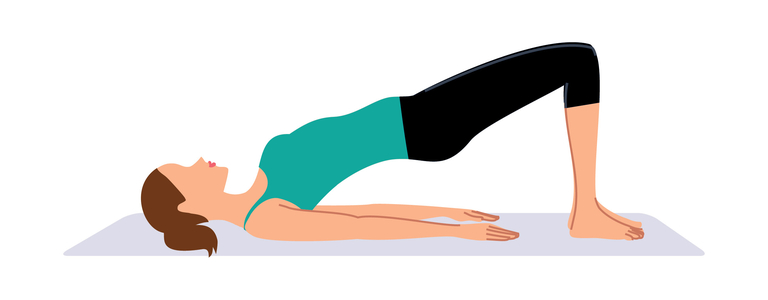 Office workouts - bridge pose