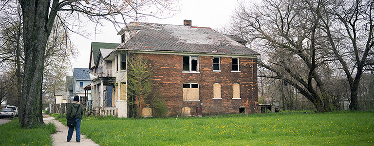 Detroit distressed neighborhood