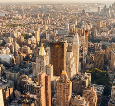 Aerial view of Downtown Manhattan