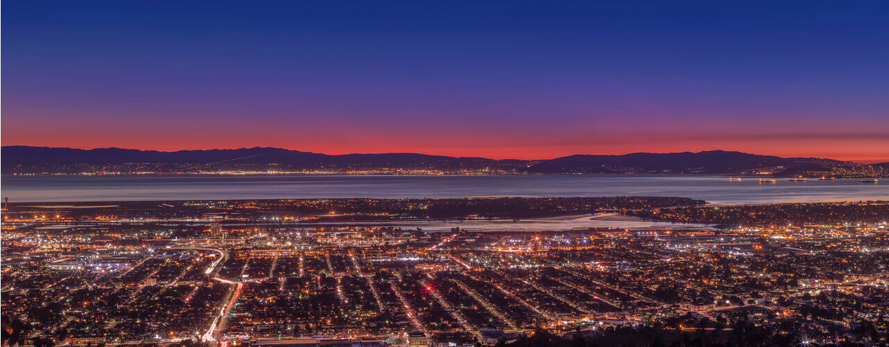 Aerial view of the San Francisco Bay Area