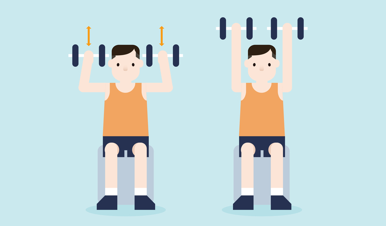 Office workouts - shoulder presses