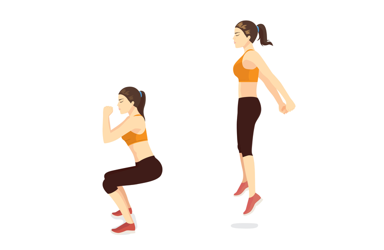 Office workouts - squat jumps