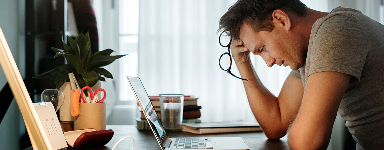 stressed freelancer