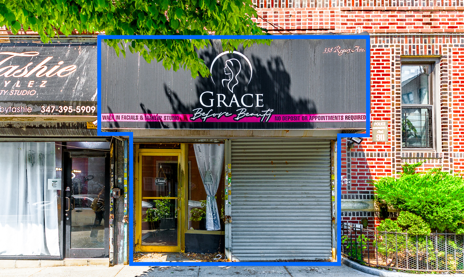 700 SF | 338 Rogers Avenue | Renovated Vanilla Box Space for Lease
