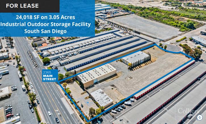 24,018 SF on 3.05 Acres | Industrial Outdoor Storage Facility South San Diego