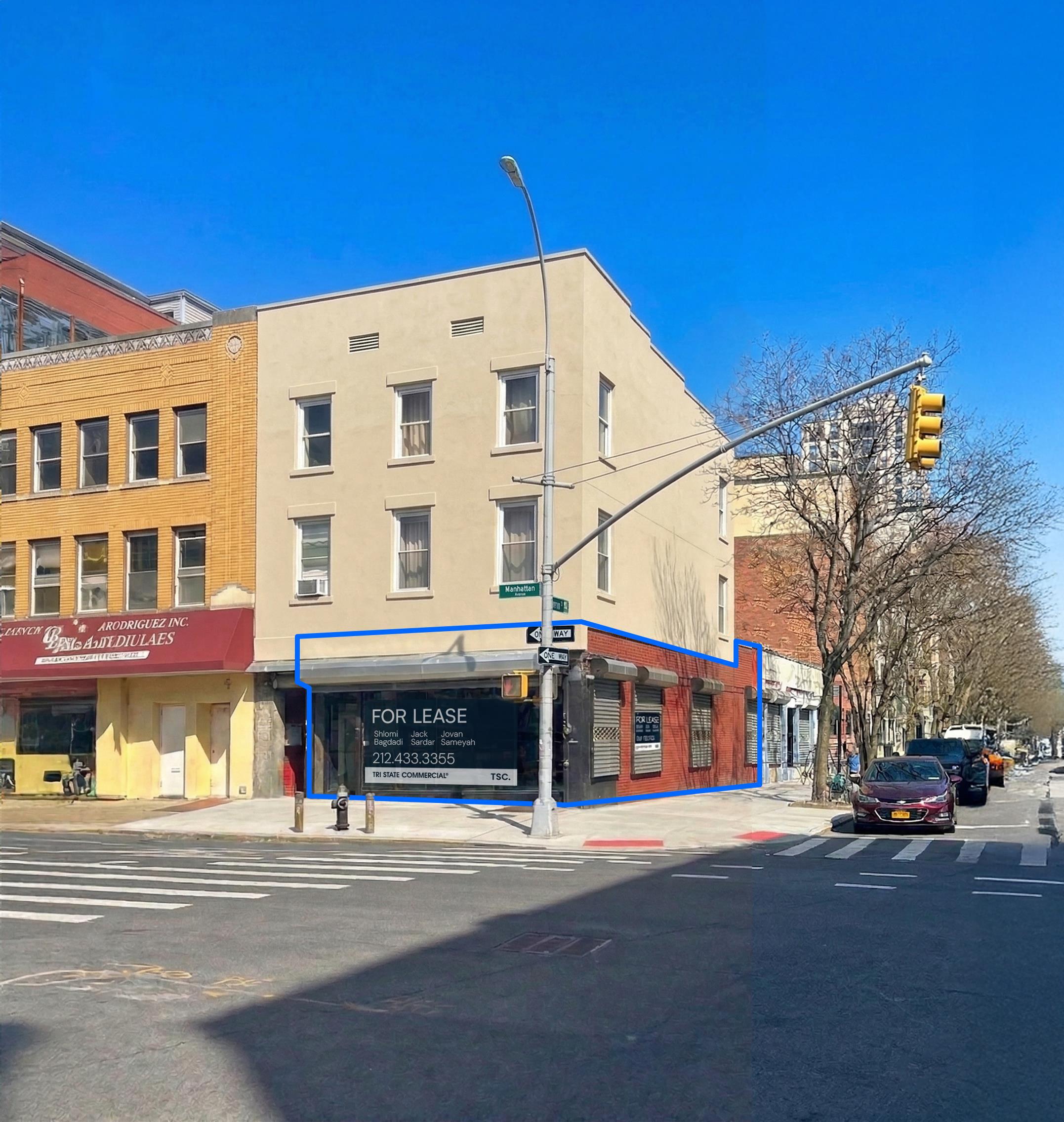 1,800 SF | 100 Manhattan Avenue | Movie-In Ready Retail\Office Space with Basement for Lease